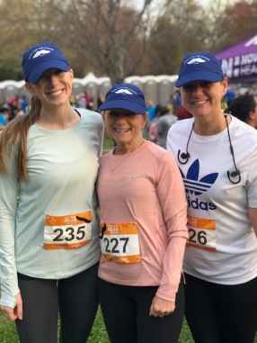 My beautiful daughter and my son's girlfriend, and me too, race ready!