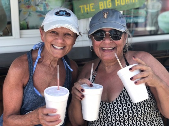 Double fisted beach drinking!